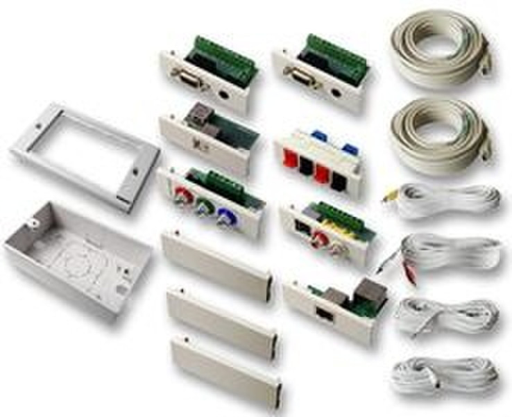 Vision TC2+TC15MCABLES 3-Phono/ USB/ RJ45/ S-Video/ 2 x VGA White wire connector