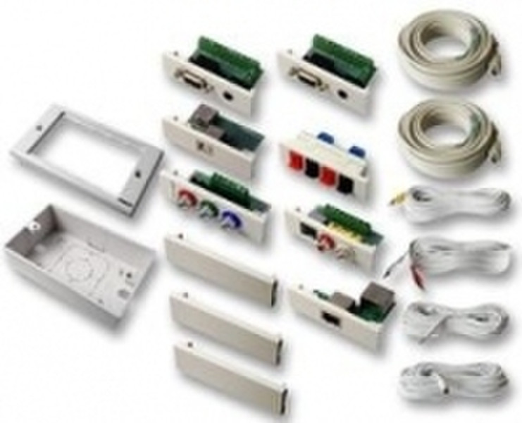 Vision TC2+TC10MCABLES 3-Phono/ USB/ RJ45/ S-Video/ 2 x VGA White wire connector