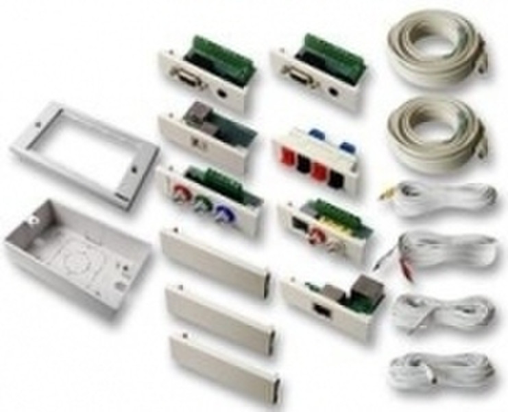 Vision TC2+TC5MCABLES 3-Phono/ USB/ RJ45/ S-Video/ 2 x VGA White wire connector