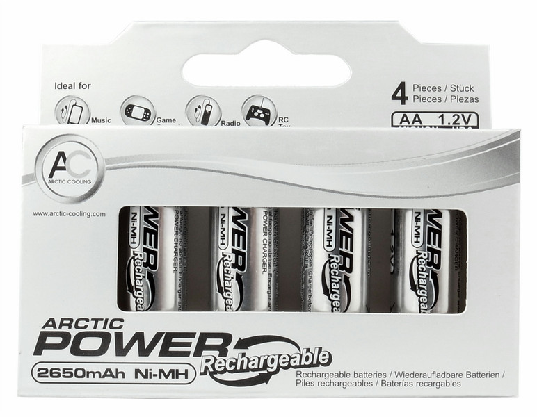 ARCTIC AA Nickel-Metal Hydride (NiMH) 2650mAh 1.2V rechargeable battery