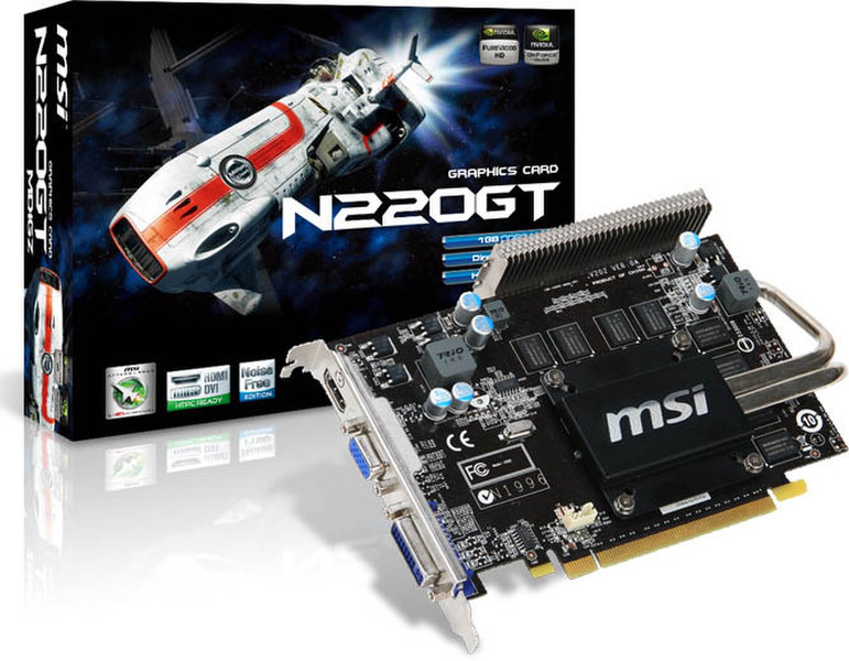 MSI N220GT-MD1GZ GeForce GT 220 1GB GDDR2