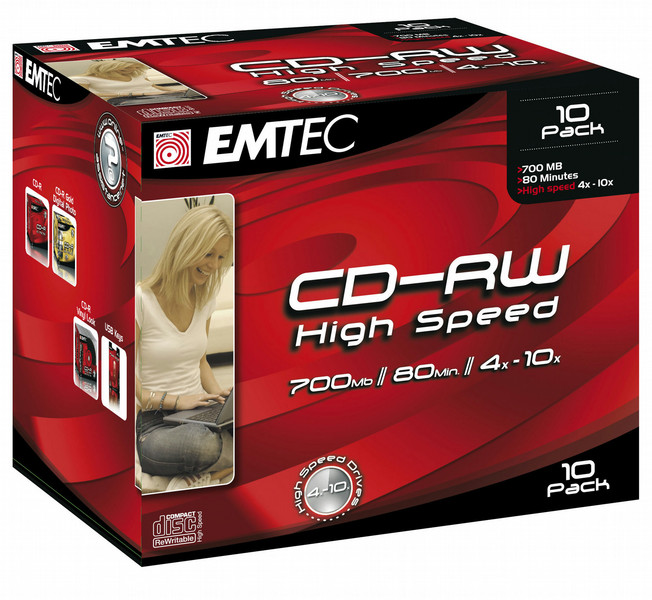 Emtec CD-RW CD-RW 700MB 10Stück(e)