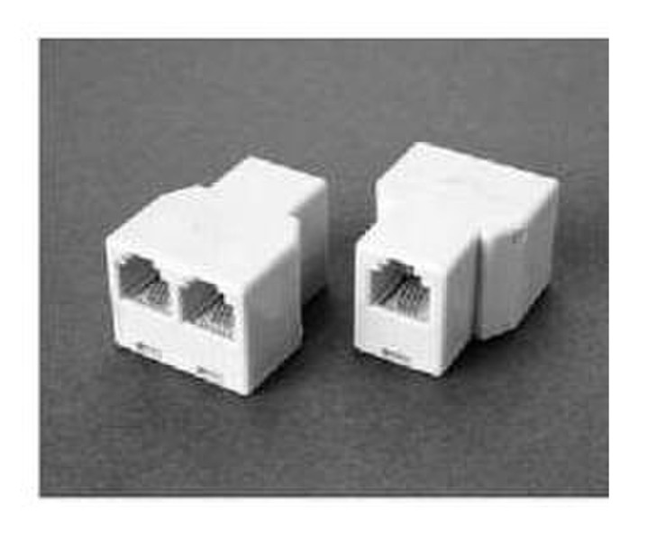 Deltac Modular 3-way adapter Белый кабельный разъем/переходник