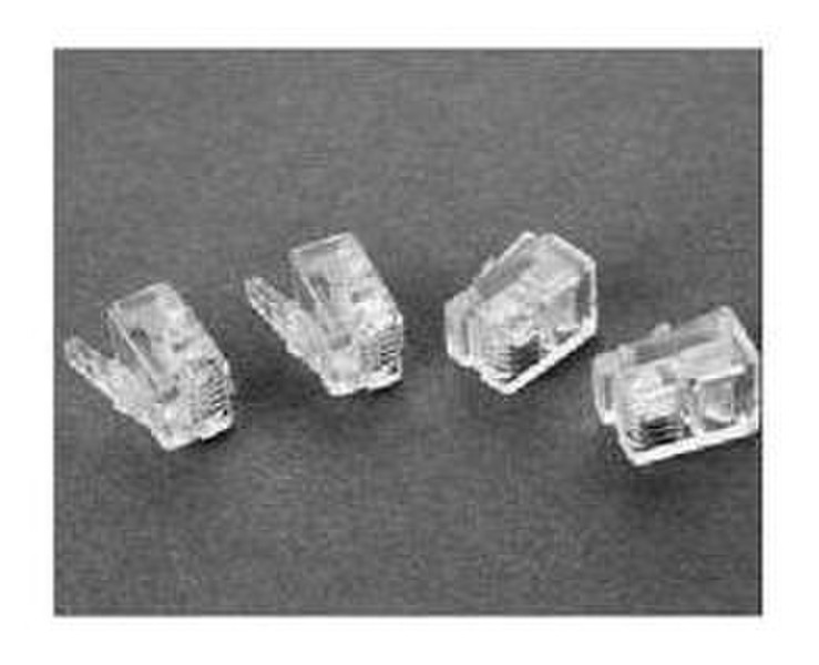 Deltac Modular plugging 6p4c 10 Pack Transparent wire connector