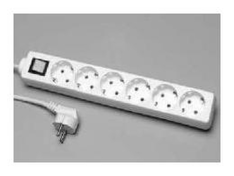 Deltac Table socket 6AC outlet(s) 3m Weiß Spannungsschutz