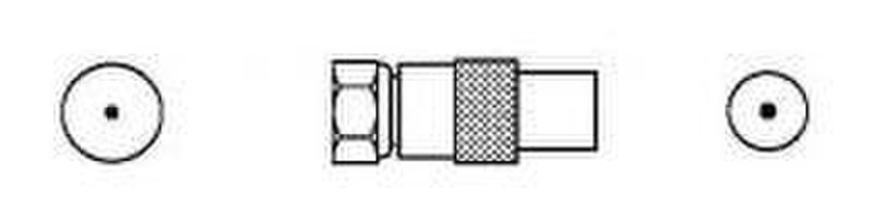 Deltac Adapter F-conn. - IEC 9.5 mm plug F F Kabelschnittstellen-/adapter