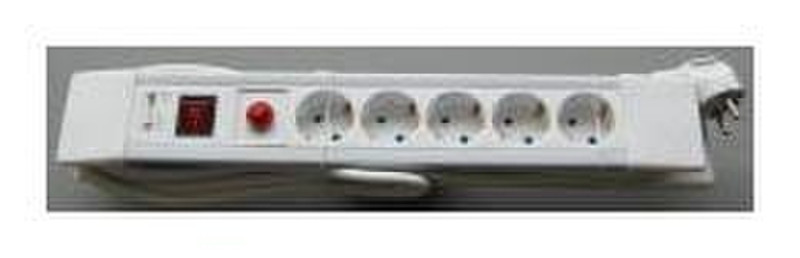 Deltac 5-fold TCD 3500W Cable 3m White 5AC outlet(s) White surge protector