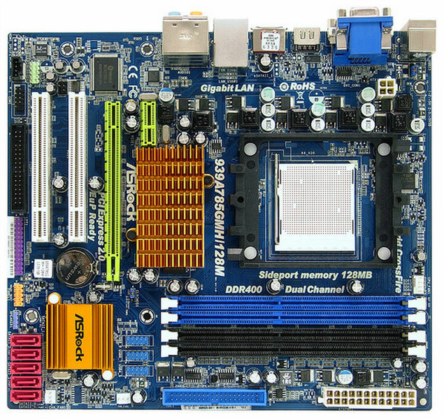 Asrock 939A785GMH/128M AMD 785G Buchse 939 Micro ATX Motherboard
