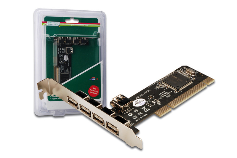 Digitus 5-Port USB 2.0 PCI Card PCI interface cards/adapter