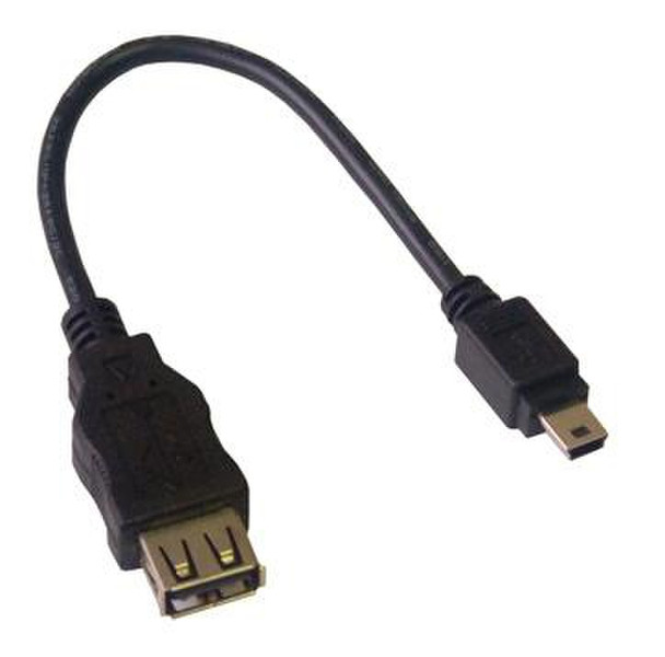 MCL USB-AF/MU5BC USB A FM Mini USB B M Schwarz Kabelschnittstellen-/adapter