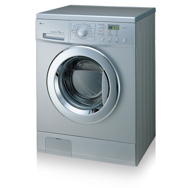 LG WD-16396FDK freestanding Front-load 7kg 1600RPM A+ Silver washing machine