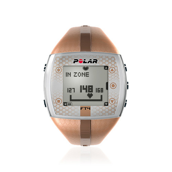 Polar FT4 Beige,Orange sport watch