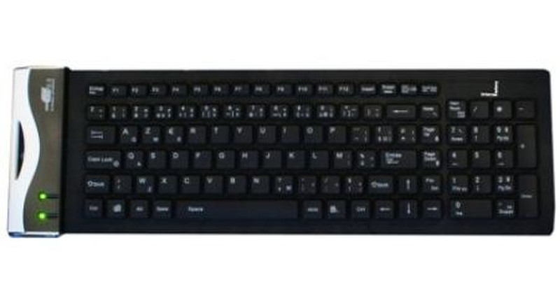 Urban Factory Silicone Keyboard USB AZERTY Black keyboard