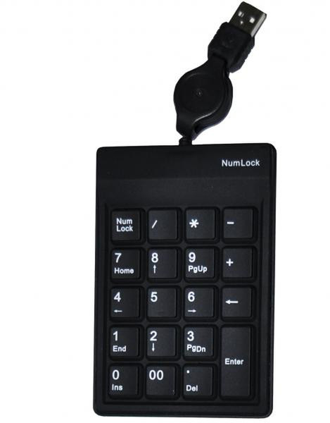 Urban Factory Silicone Keypad USB Numeric Black keyboard