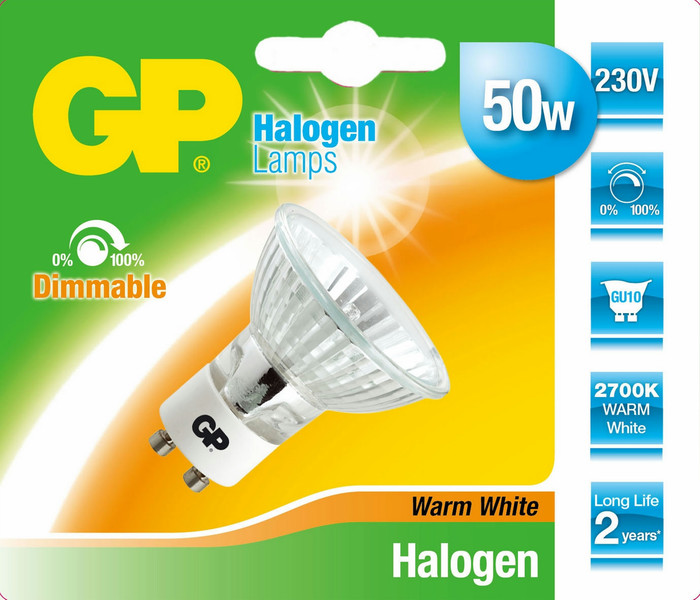 GP Lighting 042402-HLME1 50W GU10 D Warm white halogen bulb