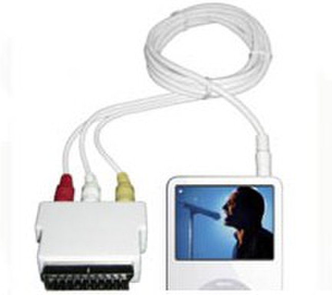 Artwizz AV Cable + SCART Adapter 1.8m Weiß