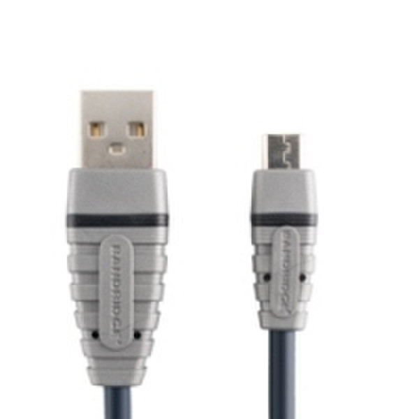 Bandridge BCL4902 2m USB A Micro-USB B Grau USB Kabel