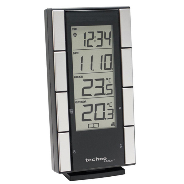 Technoline WS 9765 IT - Temperature Station / much advertising space Black,Silver