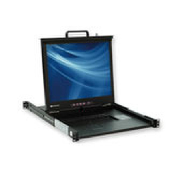 Intronics Single-Rail LCD KVM Rack Console with Modular KVM Switch