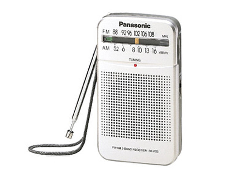 Panasonic RF-P50EG9-S Портативный Аналоговый Cеребряный радиоприемник