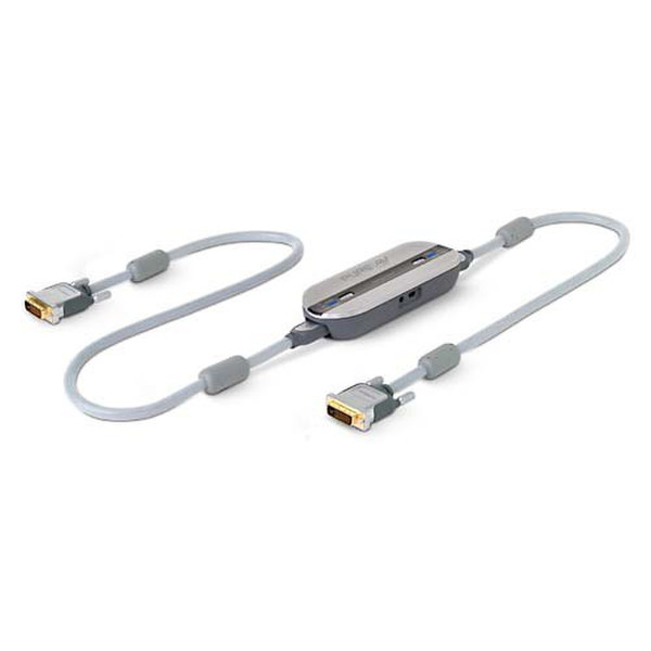 Belkin RazorVision DVI Dual-Link Video Cable, 2.4m 2.4м Серый DVI кабель