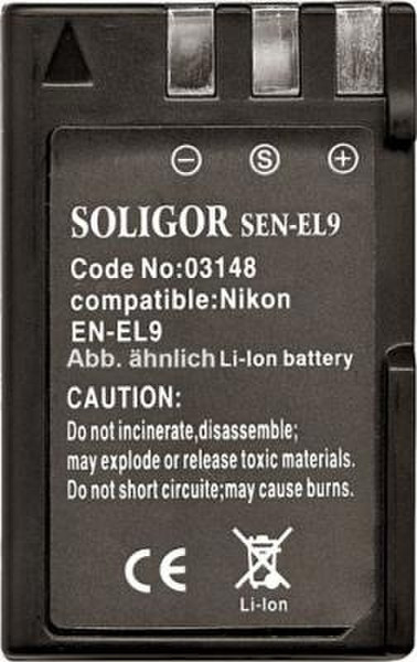 Soligor Batt. Subst.f/ Nikon EN-EL9 Lithium-Ion (Li-Ion) 1000mAh 7.4V Wiederaufladbare Batterie