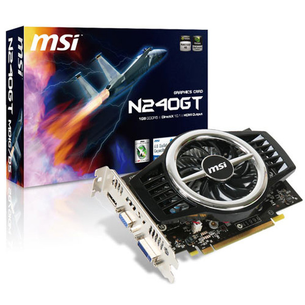 MSI Geforce 240 GT GeForce GT 240 1ГБ GDDR5