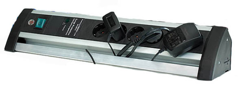 Brennenstuhl 1395000416 6AC outlet(s) 3m Schwarz, Silber Spannungsschutz