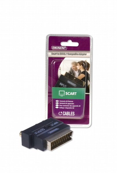 Eminent Scart - SVHS / Composite Adapter SCART 3 RCA / S-video Black cable interface/gender adapter