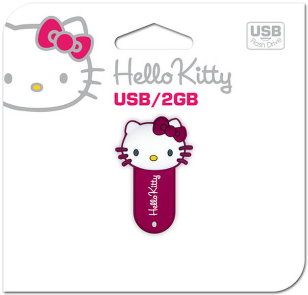 Dane-Elec Hello Kitty 2GB 2ГБ USB 2.0 Тип -A Розовый USB флеш накопитель