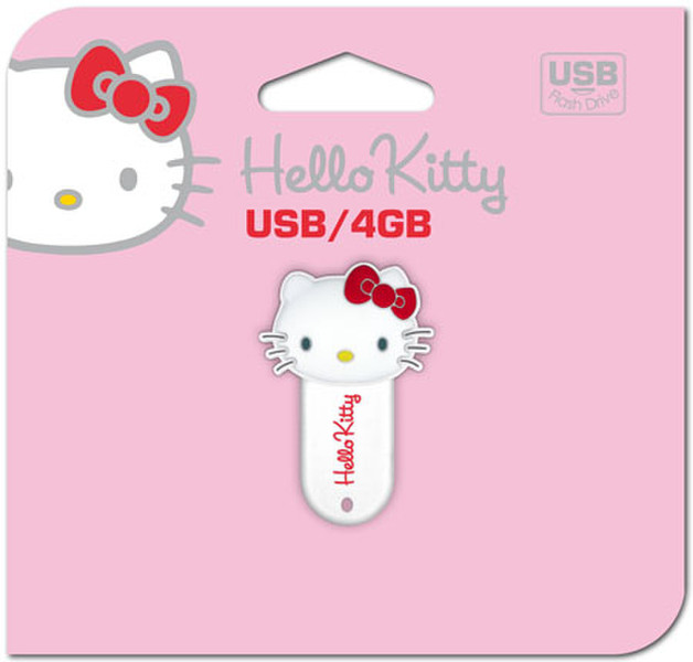 Dane-Elec Hello Kitty 4GB 4GB USB 2.0 Typ A Weiß USB-Stick