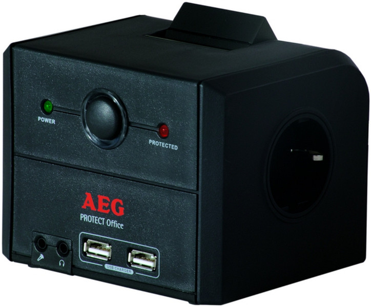 AEG Protect Office 3розетка(и) 230В Черный сетевой фильтр