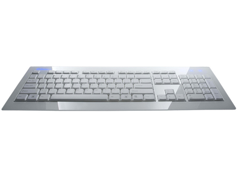 Enermax Acrylux USB QWERTZ Белый клавиатура