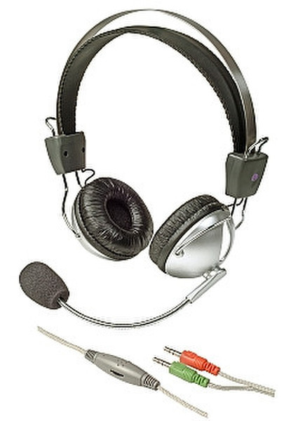Saitek Communication Headset Binaural Verkabelt Schwarz, Silber Mobiles Headset