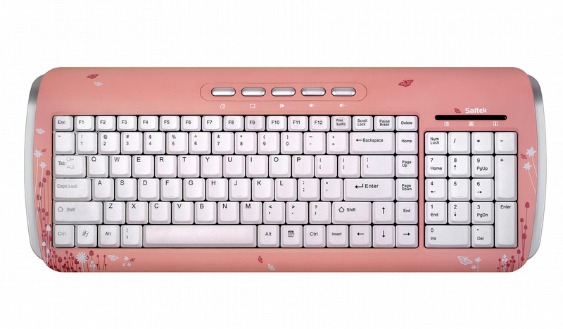 Saitek Expression Keyboard USB QWERTY Pink keyboard