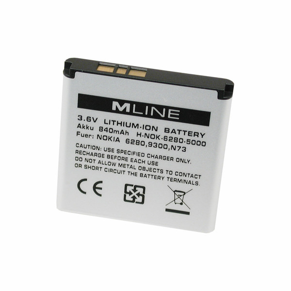 MLINE Battery Li-Ion 840 mAh Lithium-Ion (Li-Ion) 840mAh 3.6V rechargeable battery
