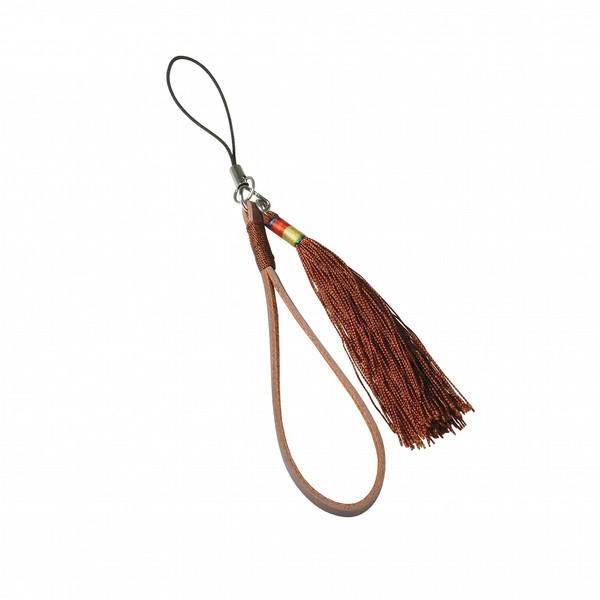 MLINE Brown leather strap / jewelry Franzen Braun Handyanhänger