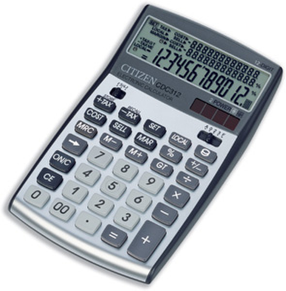 Citizen CDC312 Desktop Display calculator Silver calculator