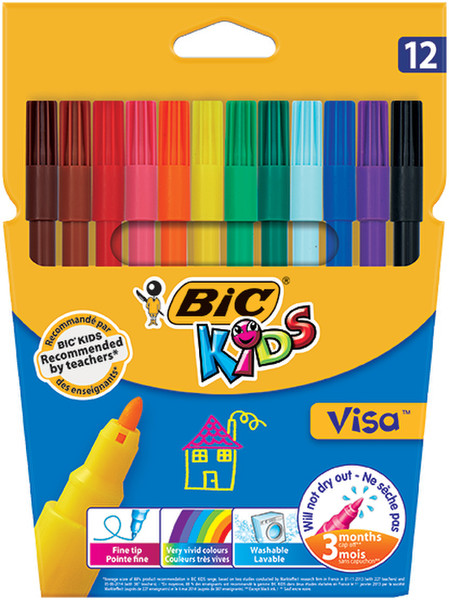 BIC Kids Visa Fine Разноцветный 12шт фломастер