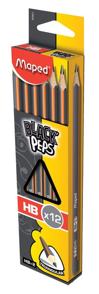 Maped Black'Peps HB HB 12pc(s) graphite pencil