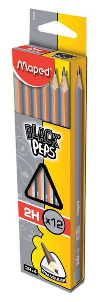 Maped Black'Peps 2H 2H 12pc(s) graphite pencil