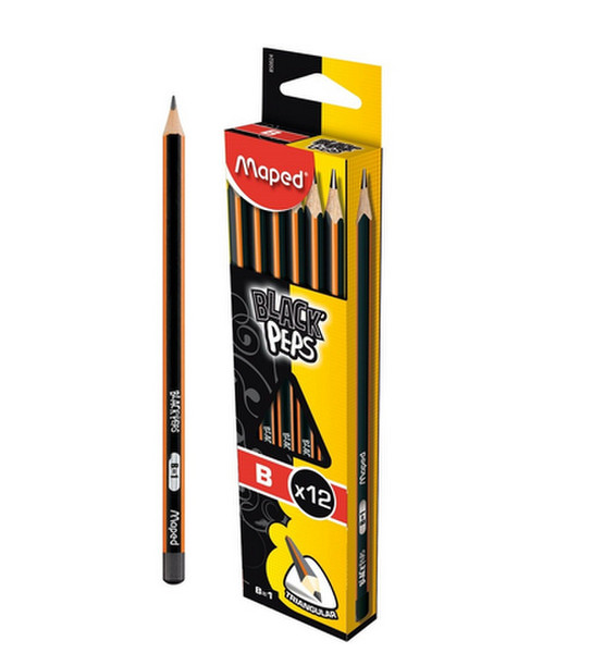 Maped Black'Peps B 12шт графитовый карандаш