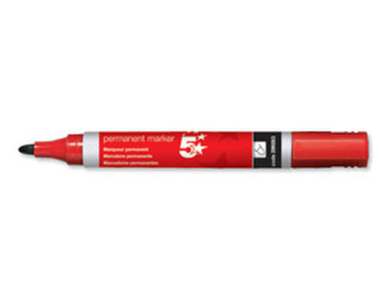 5Star 296093 Красный 12шт перманентная маркер