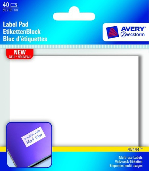 Avery 45444 White 40pc(s) self-adhesive label