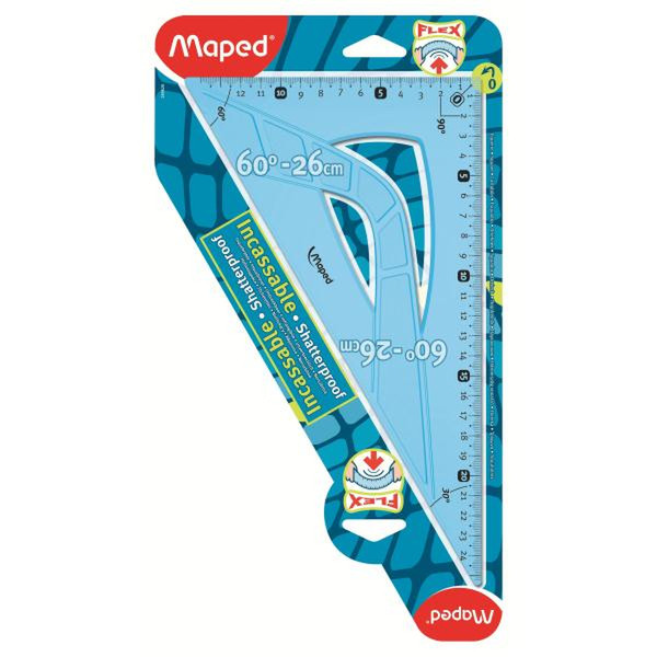 Maped Flex 60° triangle Пластик Синий, Полупрозрачный