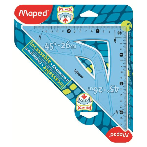 Maped Flex 45° triangle Пластик Синий, Полупрозрачный