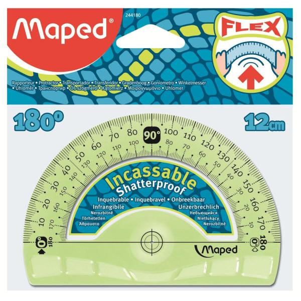 Maped Flex Kunststoff Halbkreis Winkelmesser