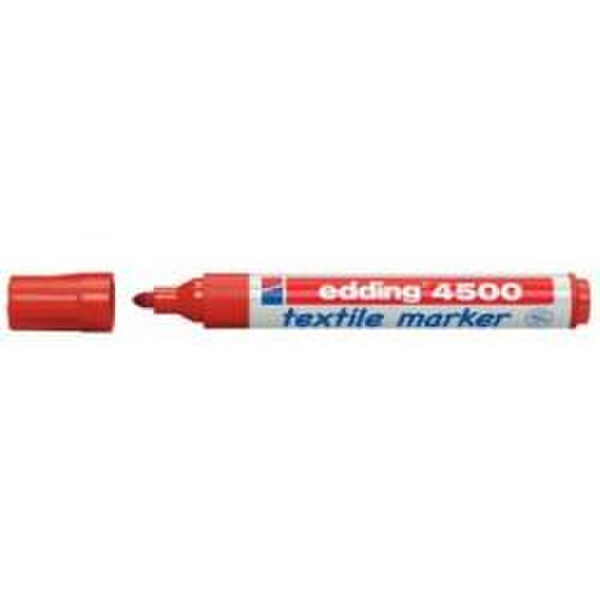 Edding Textielmarker e-4500 Пулевидный наконечник Красный перманентная маркер