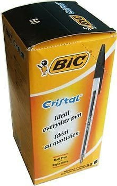 BIC Cristal Stick ballpoint pen Medium Schwarz 100Stück(e)