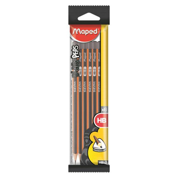 Maped Black'Peps HB 6pc(s) graphite pencil